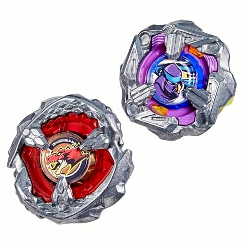 BeyBlade باي بليد إكس بيت تيرانو 4-70Q ونايف شينوبى 4-80HN مجموعة مزدوجة مع 2 قمة دوارة في اتجاه اليمين؛ قمة معركة أصلية من تاكارا تومي؛ ألعاب/ألعاب للأطفال من 8 سنوات فما فوق - Image 2