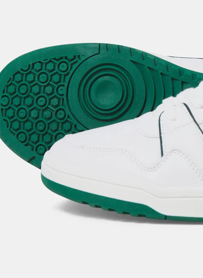 JACK & JONES Contrast Piped Lace Up Sneakers