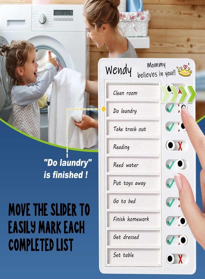 BetterJonny 3 Pieces to Do List Checklist Boards, Plastic Memo Boards, Detachable Message Boards Checklist Slider, Schedule Planning Boards with 3 Acrylic Adhesive and 10 Cardstock for Check Items Accessories - Image 5