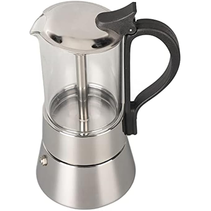 Eujgoov 304 Stainless Steel 6 Cups Italian Moka Pot Stovetop Espresso Coffee Maker For Home Kitchen - Image 3
