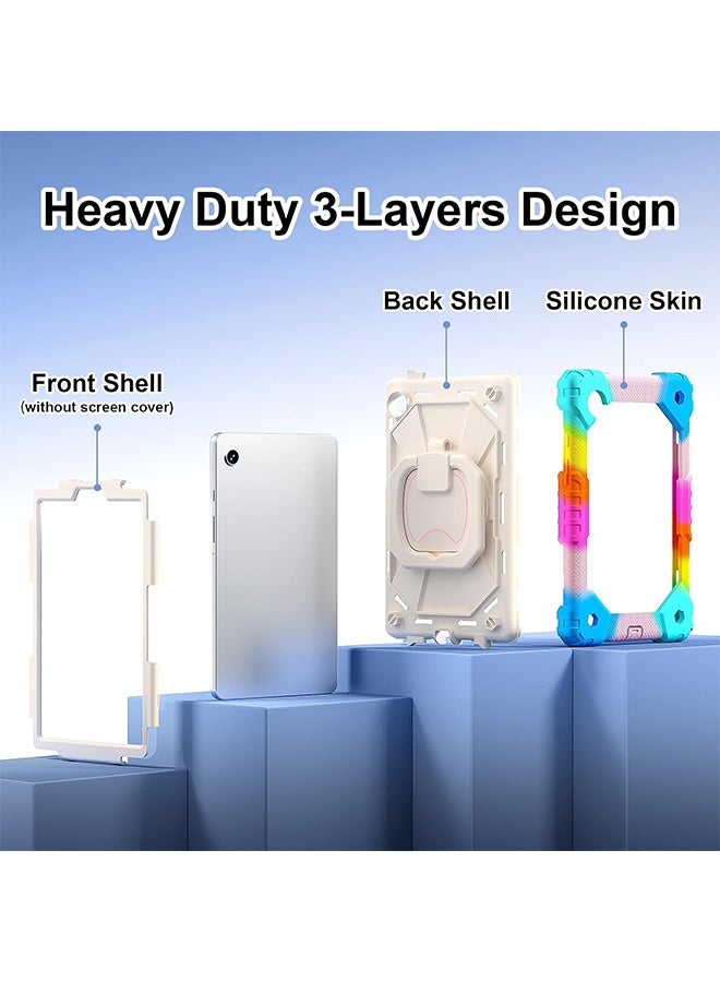 GD Heavy Duty Protection Case for Galaxy Tab A9 8.7inch with 360 Swivel Kickstand Hand Strap and Shoulder Stra - Rugged Full-Body Hybrid Shockproof Drop Protection Cover - Image 3