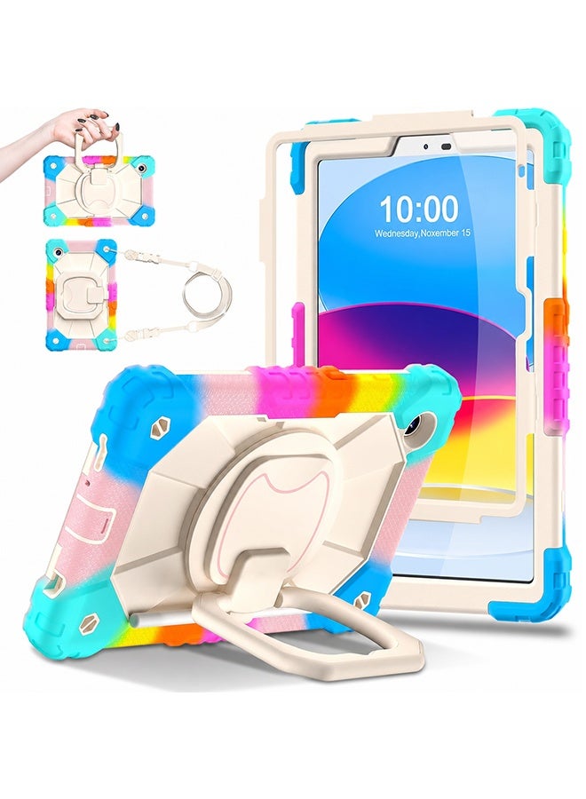 GD Heavy Duty Protection Case for Galaxy Tab A9 8.7inch with 360 Swivel Kickstand Hand Strap and Shoulder Stra - Rugged Full-Body Hybrid Shockproof Drop Protection Cover - Image 1