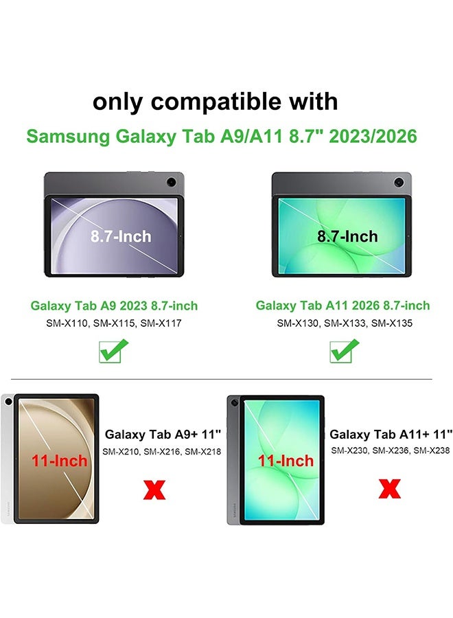 GD Heavy Duty Protection Case for Galaxy Tab A9 8.7inch with 360 Swivel Kickstand Hand Strap and Shoulder Stra - Rugged Full-Body Hybrid Shockproof Drop Protection Cover - Image 2