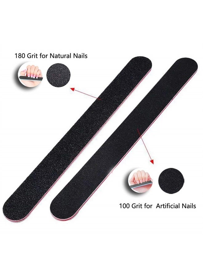 LTD Nail File 43ct 100/180 Grit Emery Board Filer for Acrylic/Natural Fingernail - Image 3