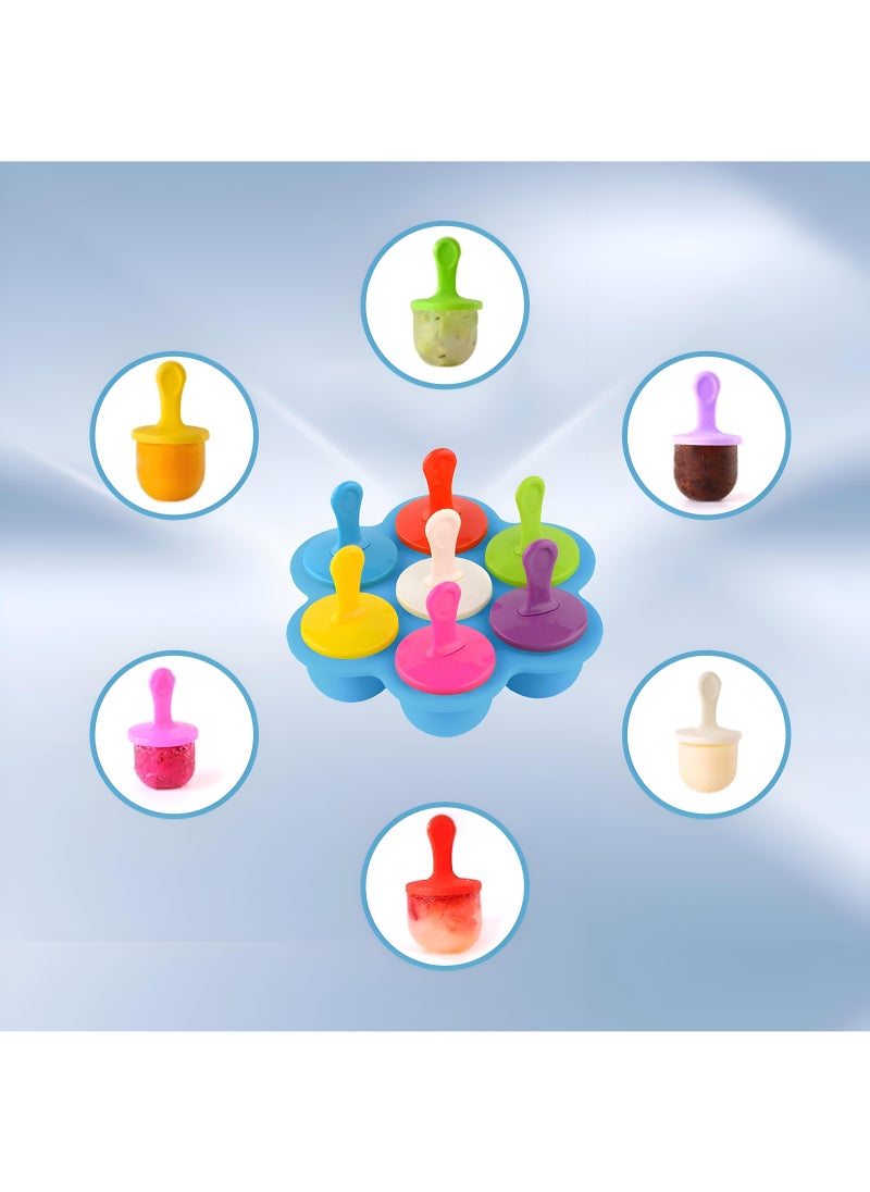 Generic - Silicone Ice Molds With 7 Safe Cavities, Including Plastic Sticks, Bpa-Free Molds For Kids, Perfect For Making Popsicles And Ice Cream, Easy To Assemble Collection - Image 1