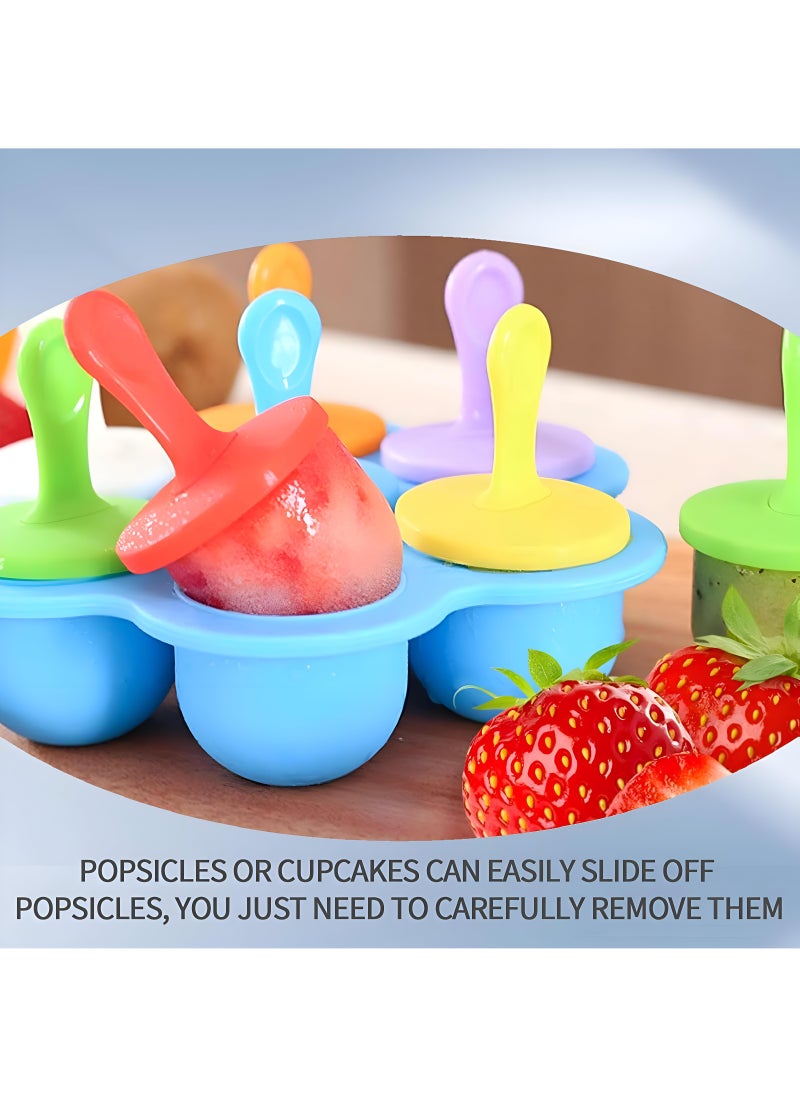Generic - Silicone Ice Molds With 7 Safe Cavities, Including Plastic Sticks, Bpa-Free Molds For Kids, Perfect For Making Popsicles And Ice Cream, Easy To Assemble Collection - Image 1