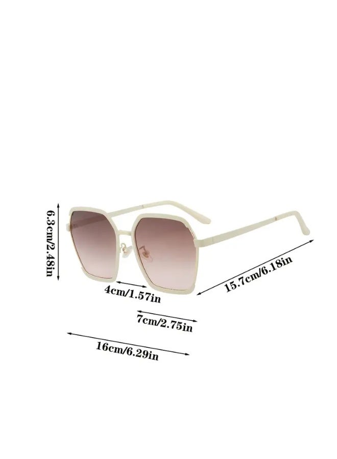 SCENT HOUSE Chic Oversized Square Fashion Glasses for Women - Retro Style, Perfect for Casual Attire and Street Photography (Includes eyeglass case),sunglasses - Image 4