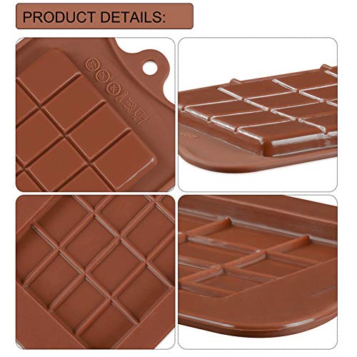 Ausplua 5 Pack Chocolate Bar Molds,Ausplua Silicone Chocolate mold Candy Jelly Cake Baking Mould,Break-Apart Chocolate, Food Grade Non-Stick Silicone Protein and Energy Bar Molds - Image 4