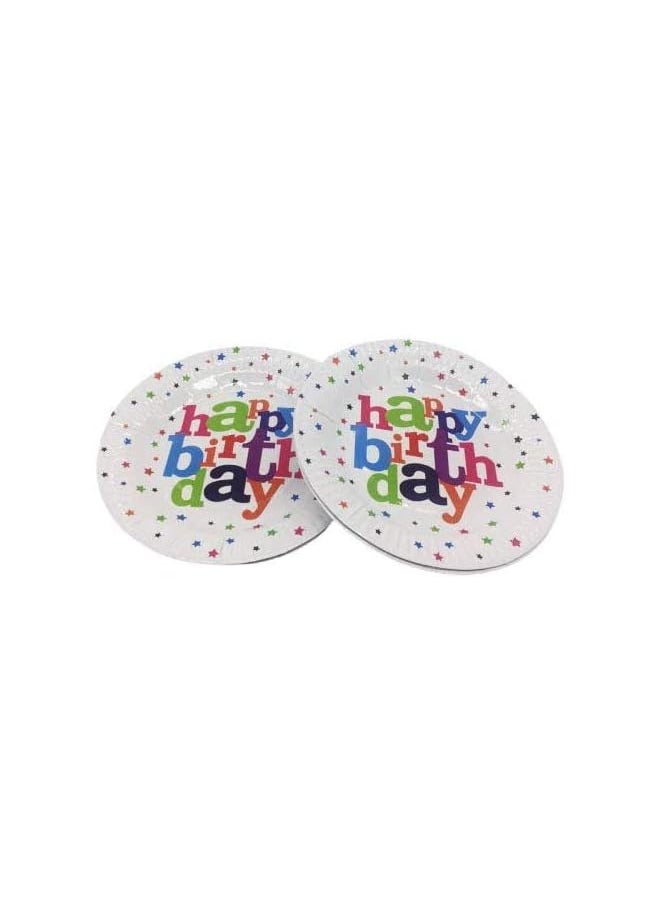 Gulfdealz Kid's Birthday Themed Party Pack Disposable Tableware Set Decoration Party Supplies Birthday Table Cloth,Spoons,Plates,Napkins Set For 8 Persons - Multicolour  - Image 4