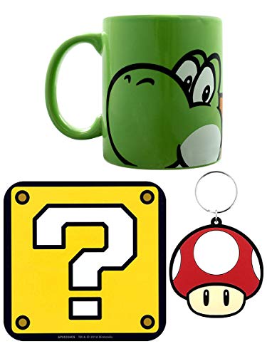 Nintendo Super Mario (Yoshi) Mug Coaster & Keychain - Image 5