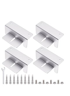 KASTWAVE Solar Panel Mounting Bracket, 4Pcs Aluminum Solar Panel Z Brackets with Nuts and Bolts, Roof Solar Panel Bracket for RV, Boat, Wall, Caravans, Yacht and Other Off Gird Installation  - Image 1