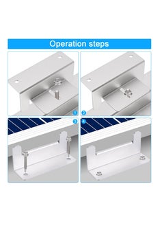 KASTWAVE Solar Panel Mounting Bracket, 4Pcs Aluminum Solar Panel Z Brackets with Nuts and Bolts, Roof Solar Panel Bracket for RV, Boat, Wall, Caravans, Yacht and Other Off Gird Installation  - Image 3