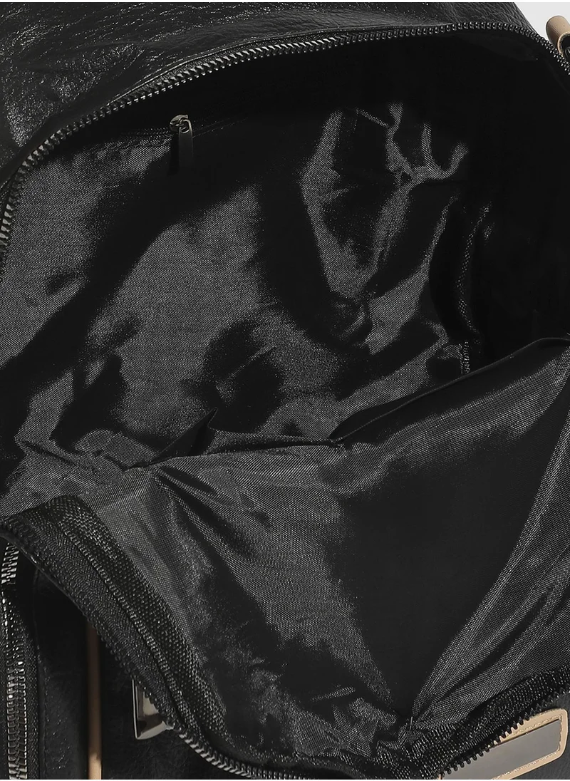 صوص هاوت Contrast Piping Backpack - Black