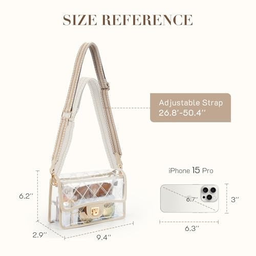 Missnine Clear Bag for Stadium Events Clear Crossbody Purse Stadium Approved Women Transparent Shoulder Bag for Concerts - Image 4