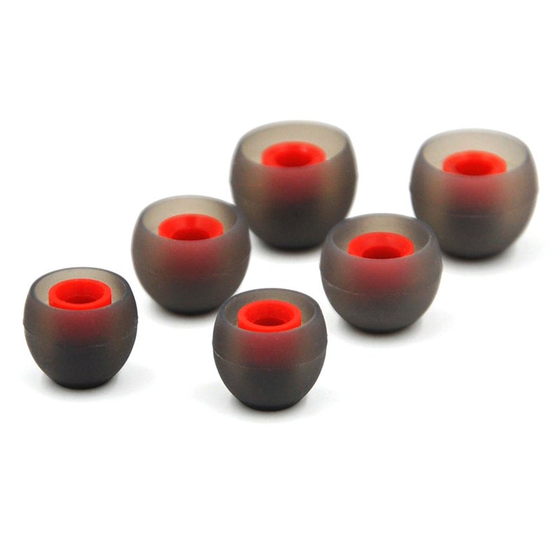 3 Pairs 6 Piece In-Earphone Eartips For Kz Ie80 Earphone Set Black/Red - Image 2
