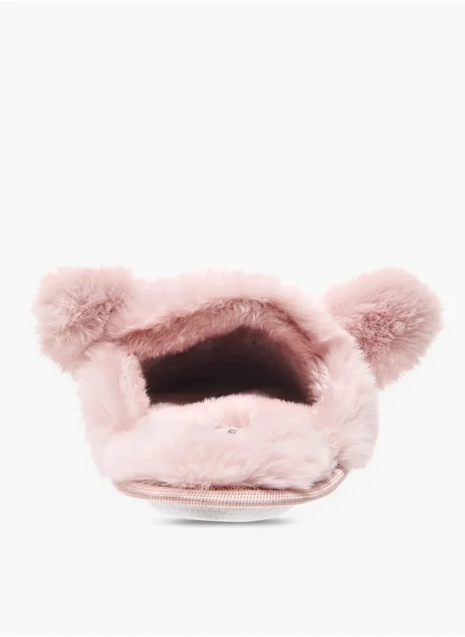 لو كونفورت Womens Ear Applique Bedroom Mules