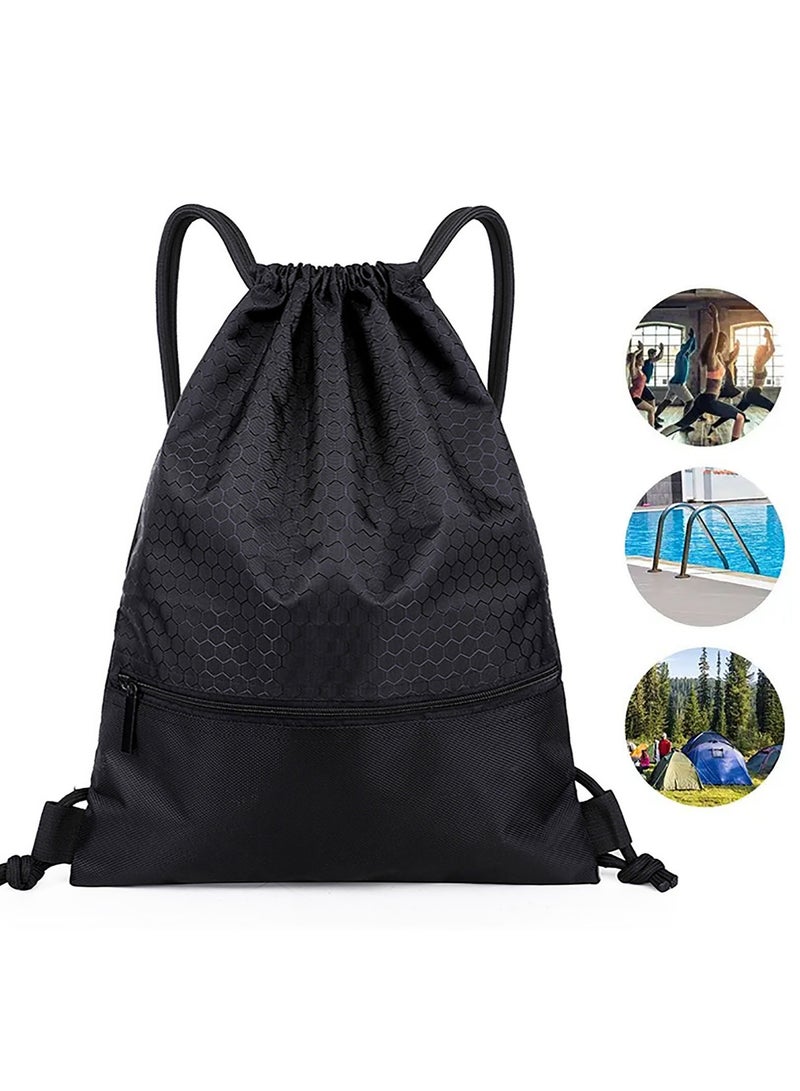 ToolHouse Fitness Backpack, Adjustable Waterproof Drawstring Backpack, Large Capacity Sports Drawstring Bag, Suitable for Workout, Travel and Daily Use - Image 1