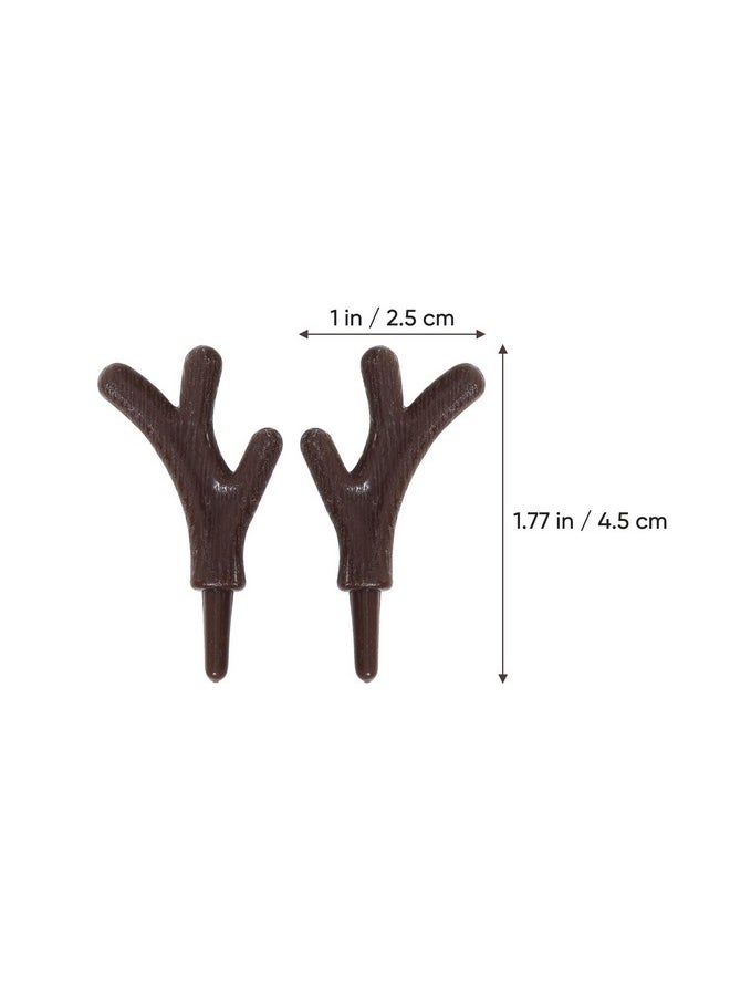 Artibetter - 100Pcs Plastic Snowman Hand Mini Reindeer Elk Antler Deer Horn Branch Christmas Snowman Making Hand Snowman Making Accessories For Diy Craft Making - Image 1