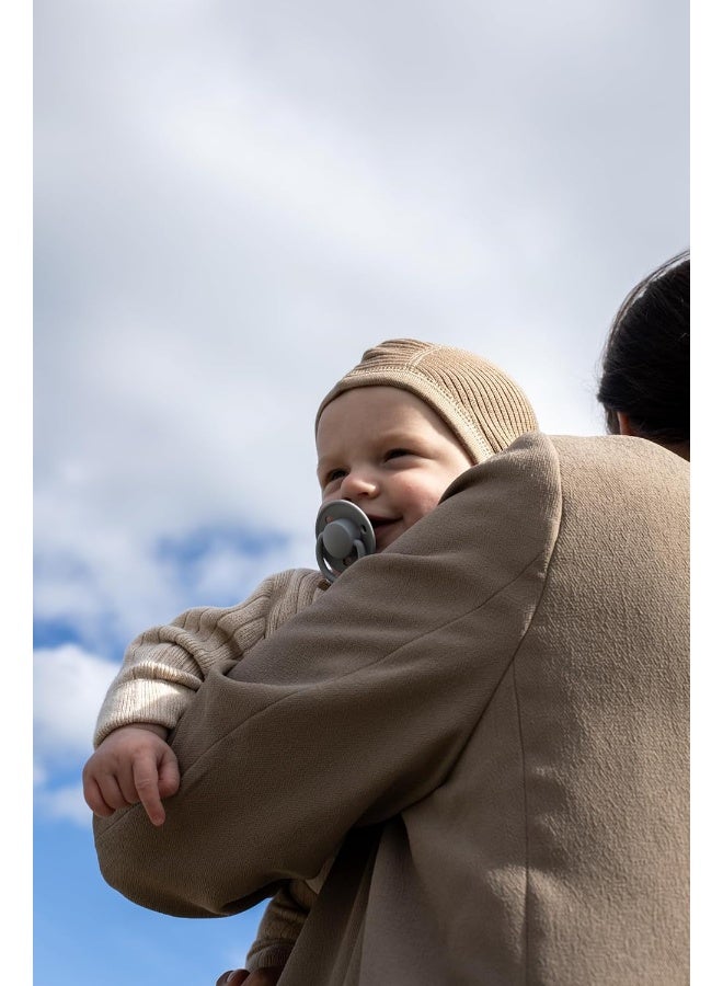 BIBS لهايات BIBS - مجموعة De Lux | لهاية خالية من BPA للأطفال | مصنوعة في الدنمارك | مجموعة من 2 لهاية بلون الحديد/الأزرق الفاتح | الحجم 6-18 شهر - Image 5