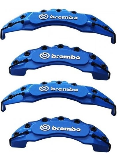 Tiger Marketing - Dodge Journey Compatible Brembo Brake Disc Caliper Cover Blue 4-Piece Oil Hose - Image 1