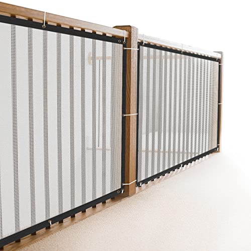 HIPPO Baby Safety Net for Balcony Child Protection Stairway Safety Net Railing Guard for Kids Staircase Protector with Tie-Cords Breathable Fabric Indoor Outdoor Use (1MTX6MT, Transparent-White) - Image 1