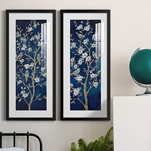 Renditions Gallery Nature Canvas Wall Art Paintings & Prints Gold Stem Indigo Spring Botanical Modern Canvas Decor for Bedroom Dining Living Room Office Home Kitchen Wall Hanging Pictures - 12"x28" - Image 4