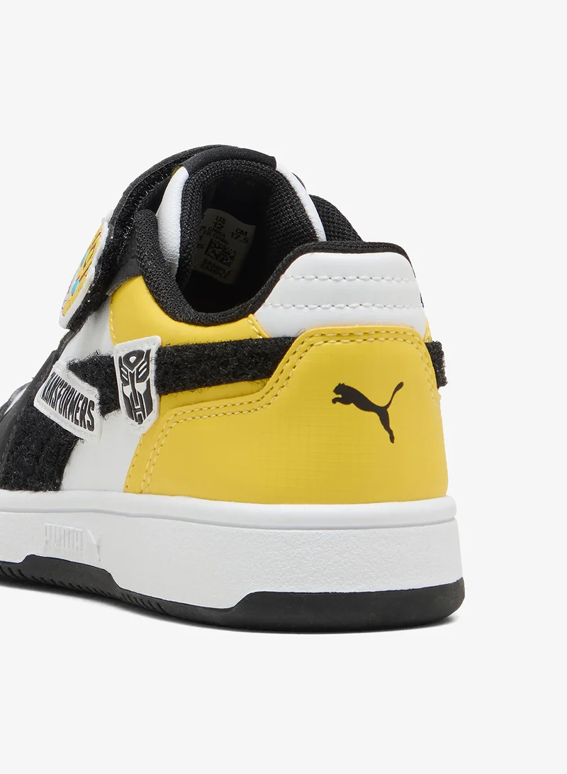 Puma PUMA White-PUMA Black-Bright Mango Yellow Kids Rebound Slam Lo Transformers Ac+ Ps  | Best Price UAE