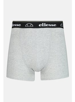 Ellesse Men 3 Pieces Brand Logo Trunks, Green/Grey  - Image 5