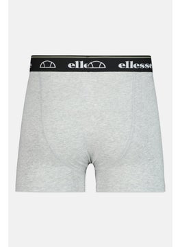 Ellesse Men 3 Pieces Brand Logo Trunks, Green/Grey  - Image 2