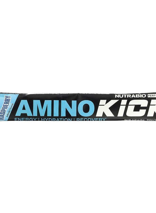 NutraBio Amino Kick Blue Raspberry 1 Stick Pack 0.32 oz (9 g) 