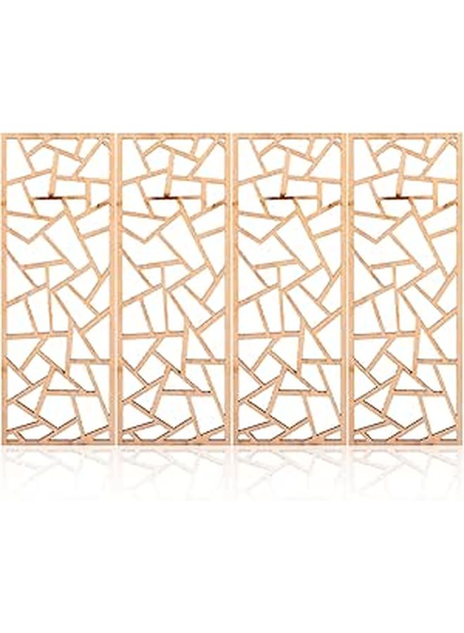 Miniature Traditional Chinese Wooden Screen Divider For Dollhouse DIY Mini Garden Landscape - Image 1