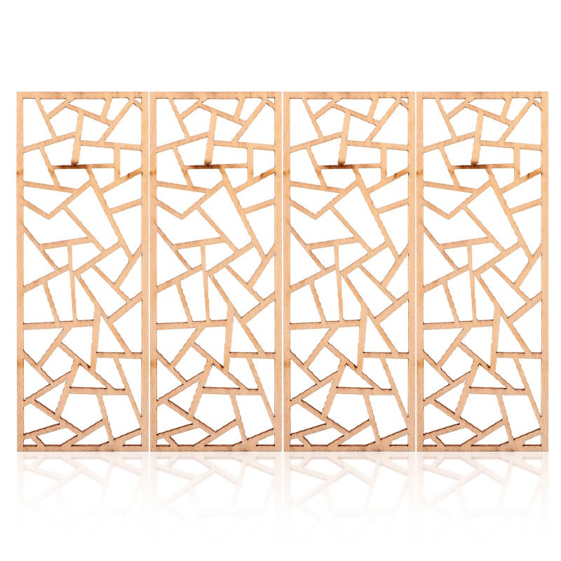 Miniature Traditional Chinese Wooden Screen Divider For Dollhouse DIY Mini Garden Landscape - Image 2