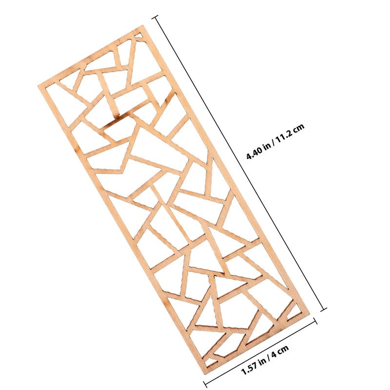 Miniature Traditional Chinese Wooden Screen Divider For Dollhouse DIY Mini Garden Landscape - Image 3