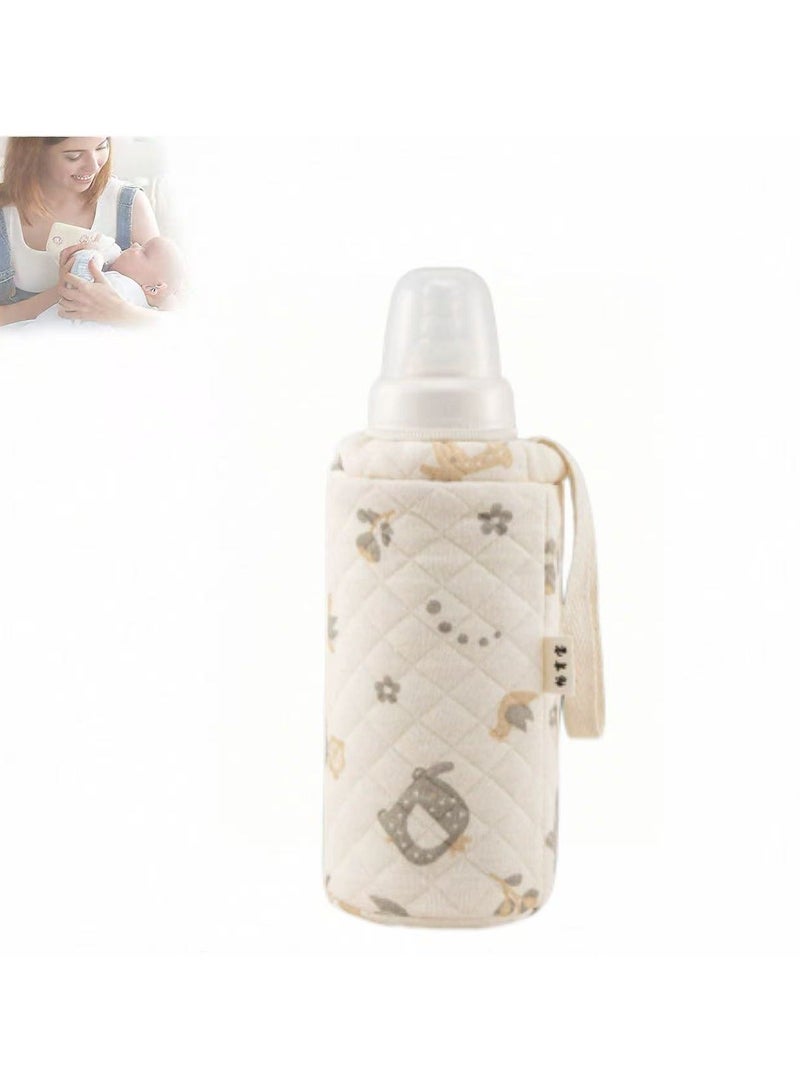 جراب زجاجة الطفل - جراب تدفئة الزجاجات - جراب زجاجة ماء معزول للأطفال مع جراب حقيبة زجاجة مع حبل قابل للسحب للمشي لمسافات طويلة في الهواء الطلق - Image 1