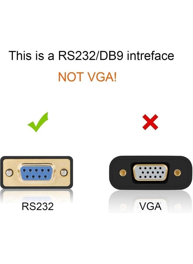 Serial Adapter USB 2.0 Male to RS232 Female Seral Cable 10 Feet 9Pin Converter Cable USB to Serial Cable Adopter for Cashier RegisterModem, Scanner, Digital Cameras, CNC - Image 3
