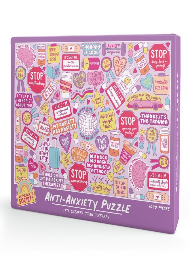 Bubblegum Stuff Anti-Anxiety Puzzle - 1000-Pieces Of Medidative Creativity - Unwind Your Mind - Unleash Your Cognitive Skills - It’s Cheaper Than Therapy! - Image 1