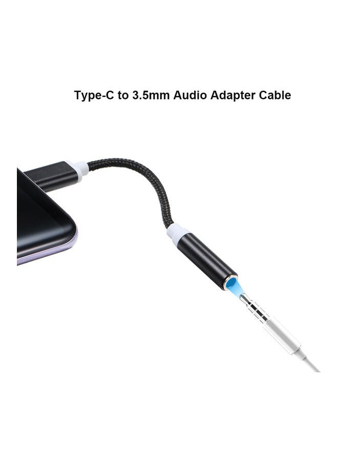 NIBEMINENT Type-C To 3.5MM Headphone Jack Adapter Cable Black  - Image 4