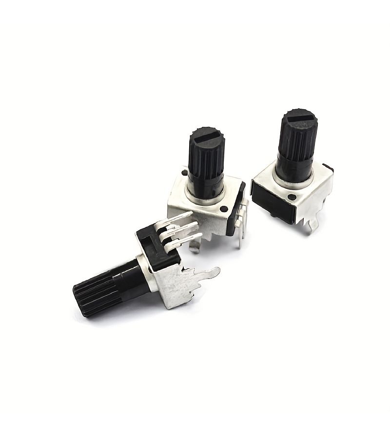 RV09 Type Horizontal Adjustable Potentiometer Resistor B10K Short Handle Pull Flower Shaft Electronic Component Robot Accessory - Image 1