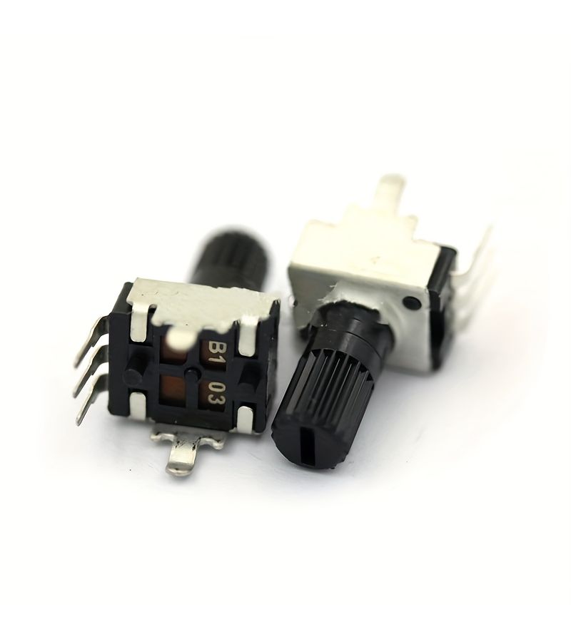 RV09 Type Horizontal Adjustable Potentiometer Resistor B10K Short Handle Pull Flower Shaft Electronic Component Robot Accessory - Image 3