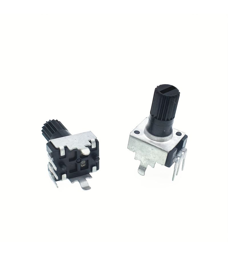 RV09 Type Horizontal Adjustable Potentiometer Resistor B10K Short Handle Pull Flower Shaft Electronic Component Robot Accessory - Image 5