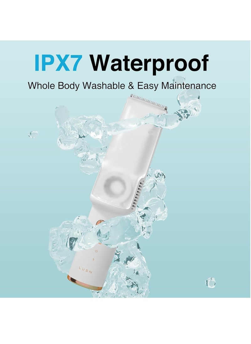 شو وو ماكينة قص شعر الأطفال اللاسلكية القابلة لإعادة الشحن عبر USB IPX 7 المقاومة للماء والصامتة، ماكينة تشذيب شعر الأطفال القابلة لإعادة الشحن، مجموعة قص شعر الأطفال الكاملة مع 3 أمشاط توجيه، وشاح حلاقة، موديل  - Image 5