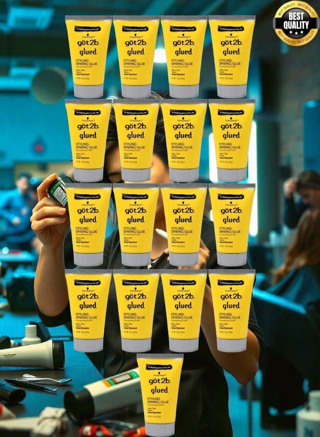 جوت تو بي 17 قطع صمغ جوت 2 بي المقاوم للماء لتصفيف الشعر وعمل قصة السبايكي للجنسين 35 جرام - Image 1