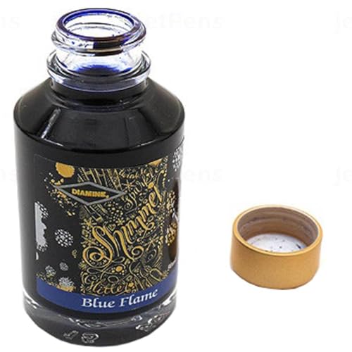 DIAMINE 50ML Blue Flame Shimmer Ink Bottle - Image 3