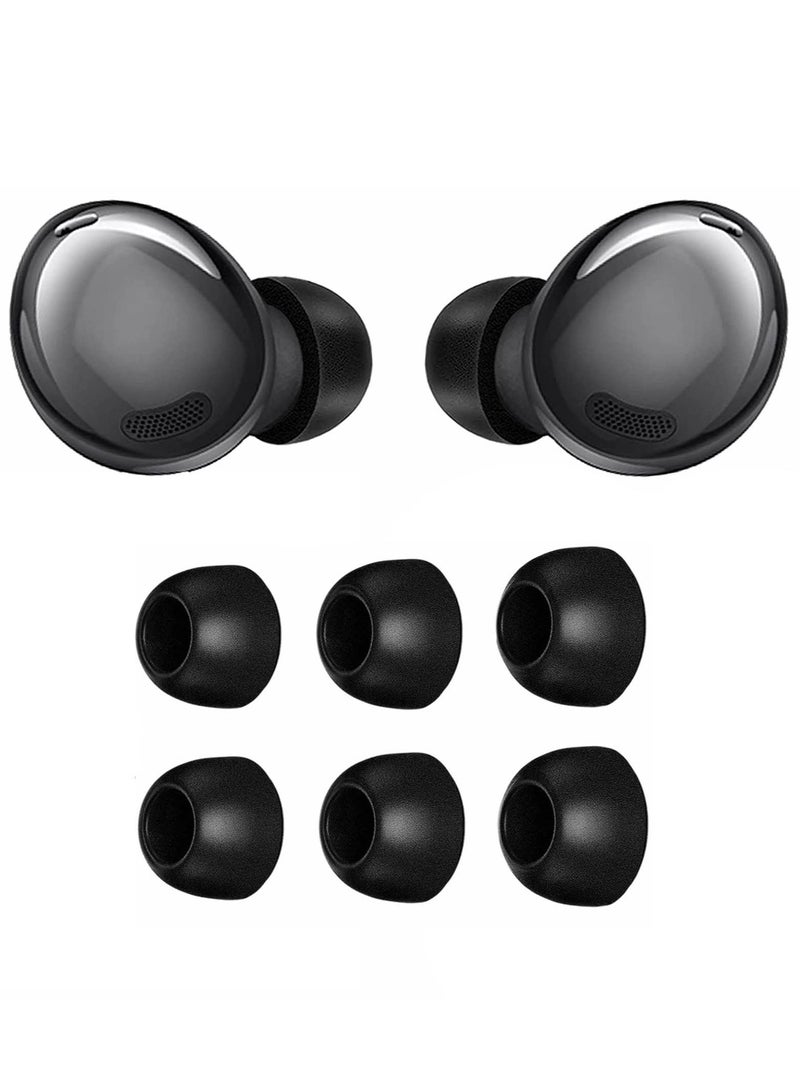 سماعات أذن لـ Galaxy Buds Pro، 3 أزواج من سماعات الأذن المصنوعة من الإسفنج الذكي، ملحقات استبدال سماعات الأذن 3 مقاسات S/M/L، سماعات أذن مريحة متوافقة مع Samsung Galaxy Buds Pro (أسود)