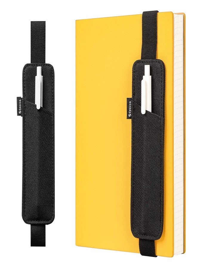 Epessa Portable Pen Holder,Pencil Holder,Pen Sleeve Case Pouch for Journals, Notebooks,Books,Rigid Tablet Covers,Hold 2 or 3 Pens,Adjustable Elastic Band,Detachable - Image 1
