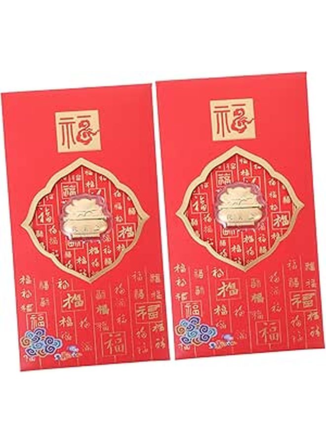 2pcs Chinese New Year Red Envelopes Money Packets for Wedding and Festival Gifts - Image 1