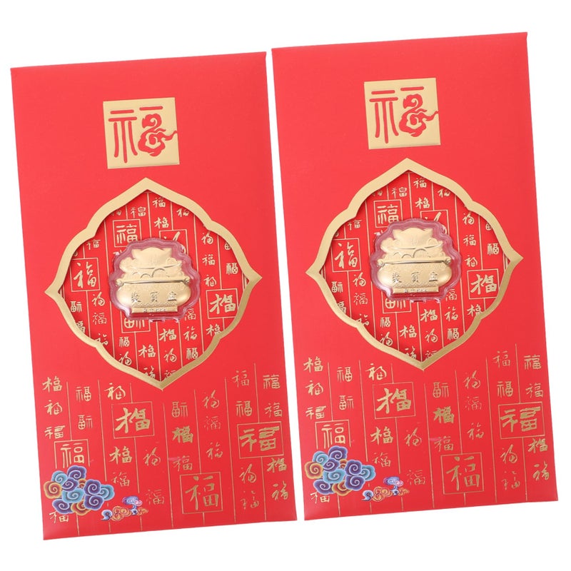 2pcs Chinese New Year Red Envelopes Money Packets for Wedding and Festival Gifts - Image 2