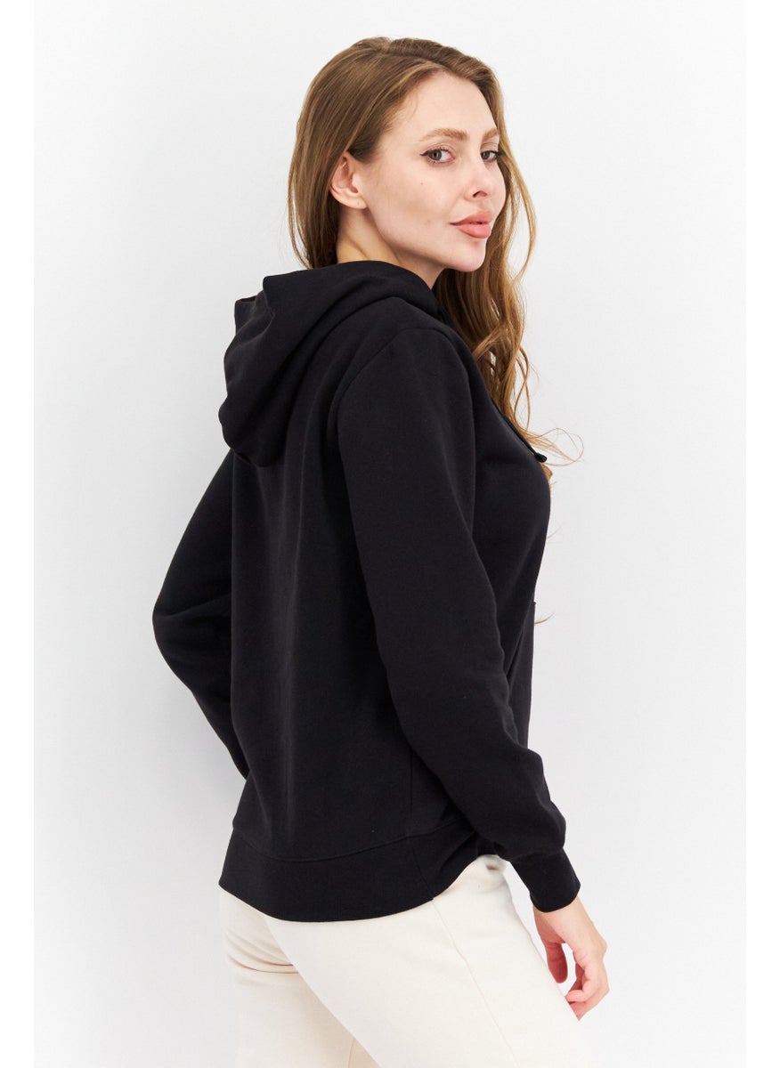 Champion Women Sportswear Fit Long Sleeve Training Sweatshirt, Black  - Image 3