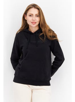 Champion Women Sportswear Fit Long Sleeve Training Sweatshirt, Black  - Image 1