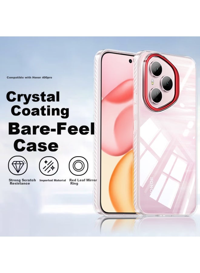 Purecolor Full-coverage Shockproof Ultra-thin Simple Protective Case For Honor 400 Pro, Transparent Lens Protection, Uni Fantasy Clear Case